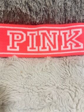 PINK by VICTORIA'S SECRET Graphic Print Pink Knit Sport Headband Womens One Size